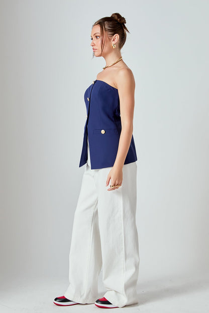 Endless Rose Best Seller | Strapless Suit Long Top
