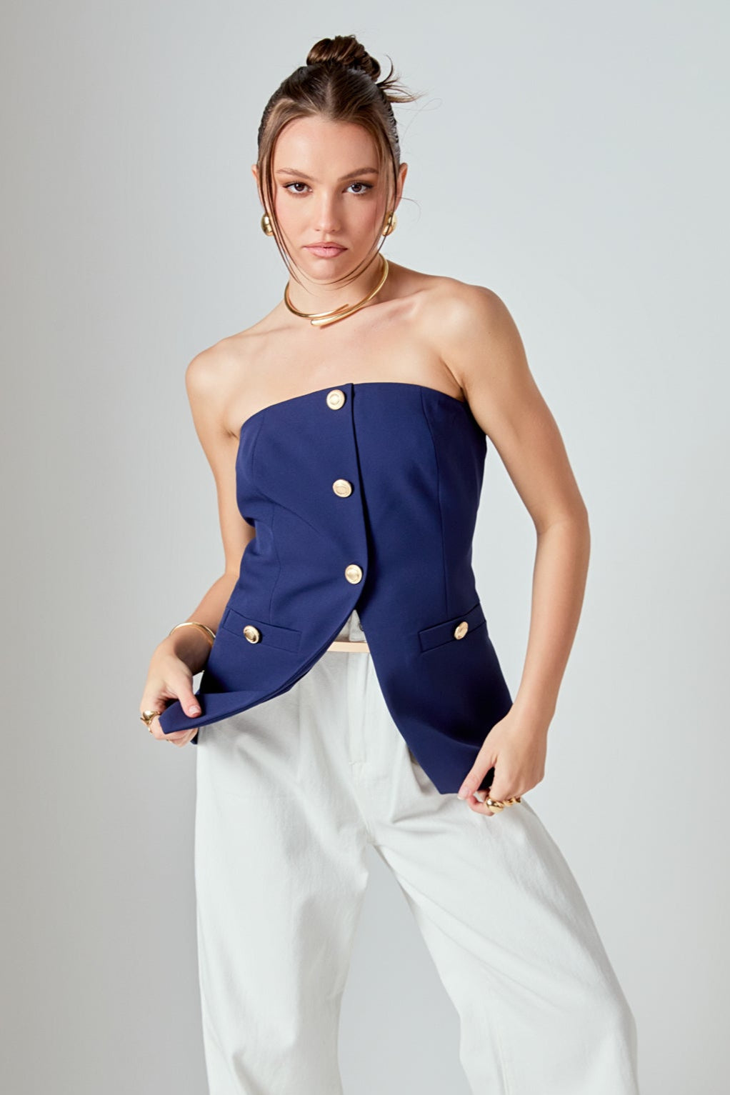 Endless Rose Best Seller | Strapless Suit Long Top