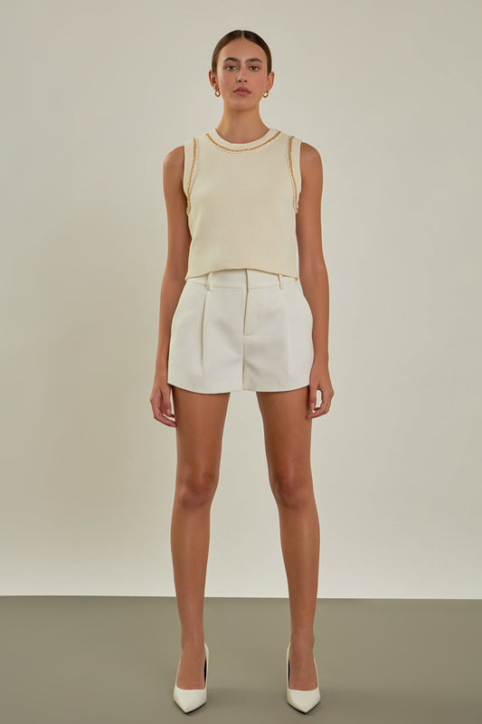 Endless Rose Best Seller | Trim Detail Knit Tank Top