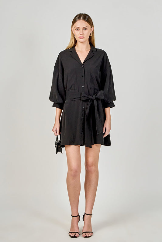 Endless Rose Discount | Belted Mini Shirt Dress