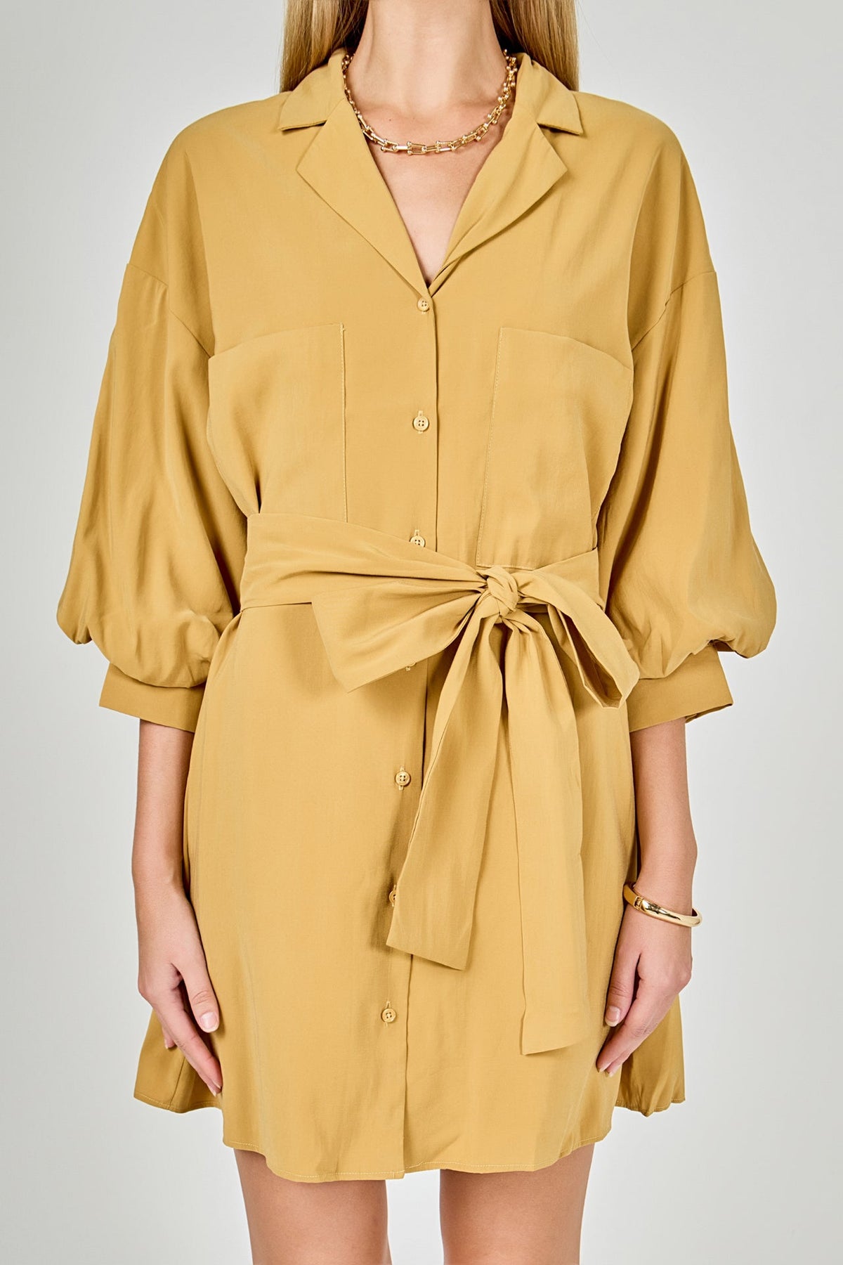 Endless Rose Discount | Belted Mini Shirt Dress