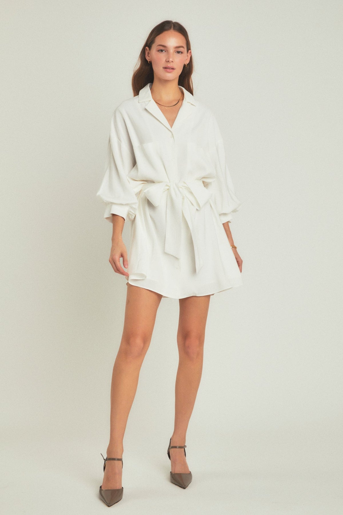 Endless Rose Discount | Belted Mini Shirt Dress