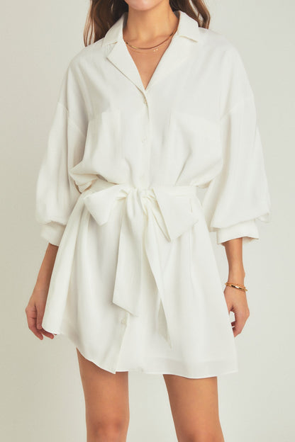 Endless Rose Discount | Belted Mini Shirt Dress