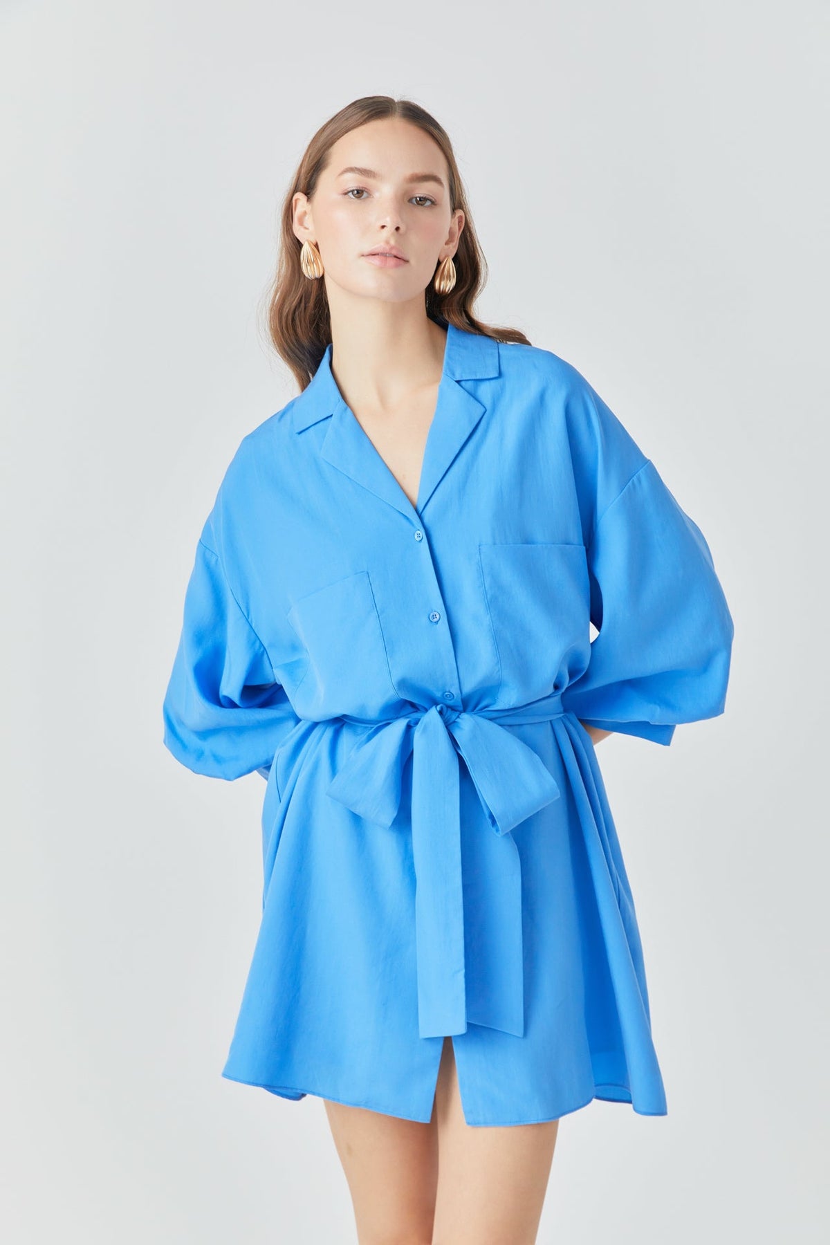 Endless Rose Discount | Belted Mini Shirt Dress