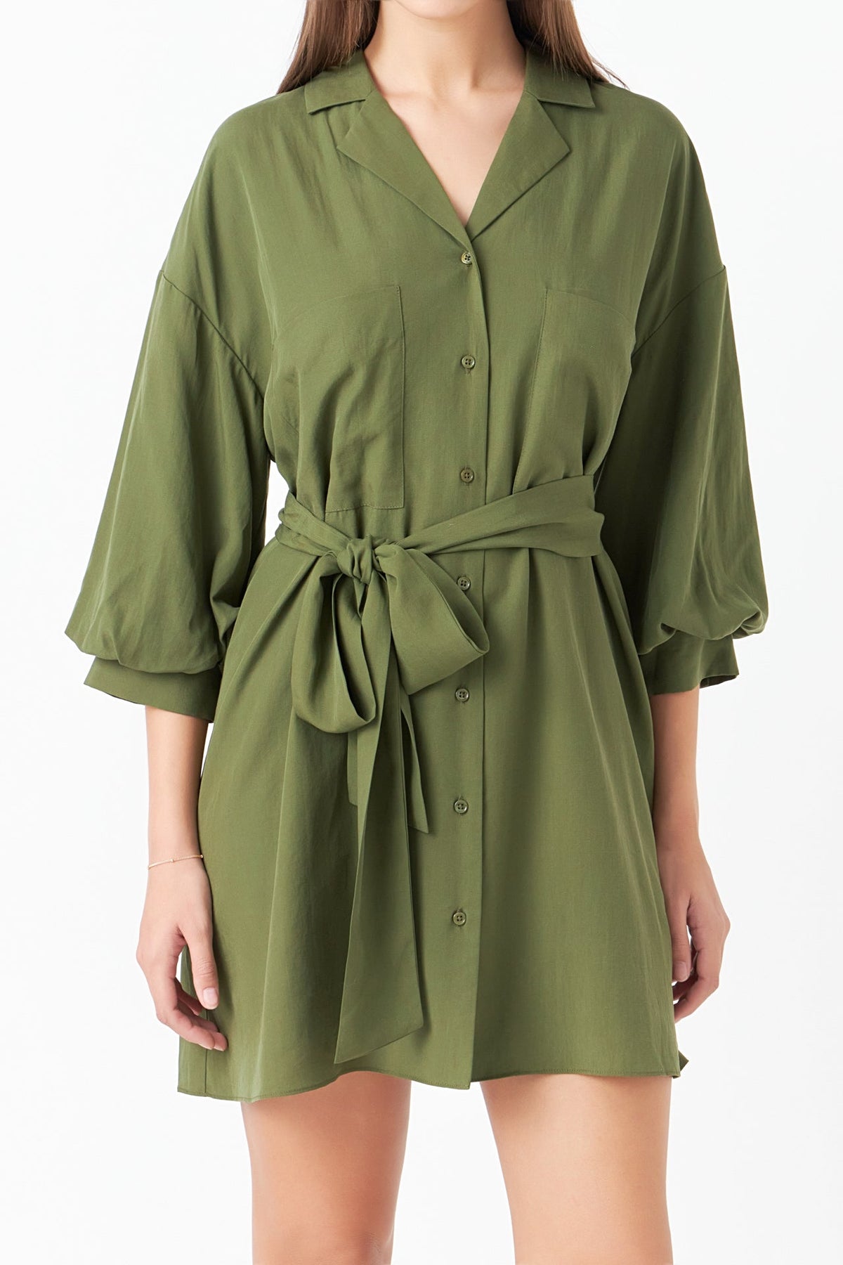 Endless Rose Discount | Belted Mini Shirt Dress