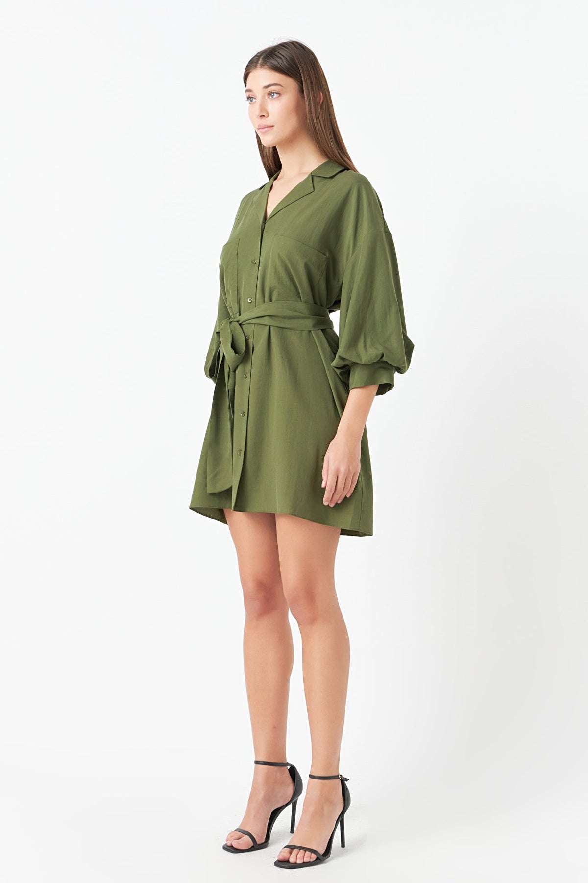 Endless Rose Discount | Belted Mini Shirt Dress