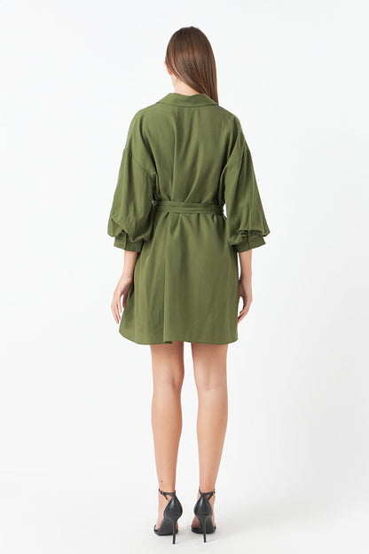 Endless Rose Discount | Belted Mini Shirt Dress