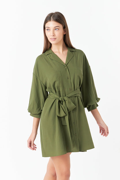 Endless Rose Discount | Belted Mini Shirt Dress