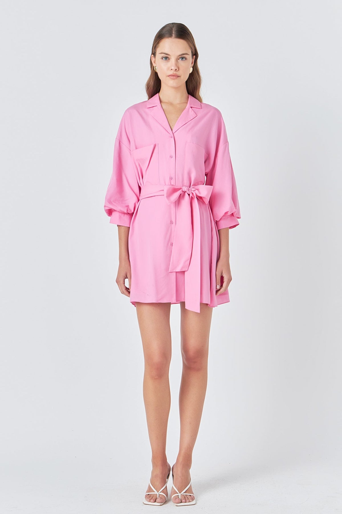 Endless Rose Discount | Belted Mini Shirt Dress