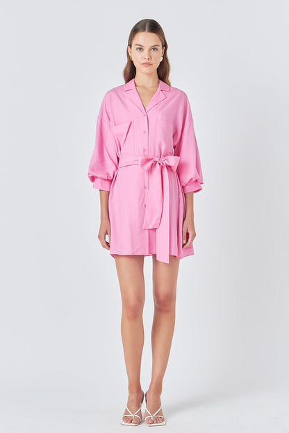 Endless Rose Discount | Belted Mini Shirt Dress