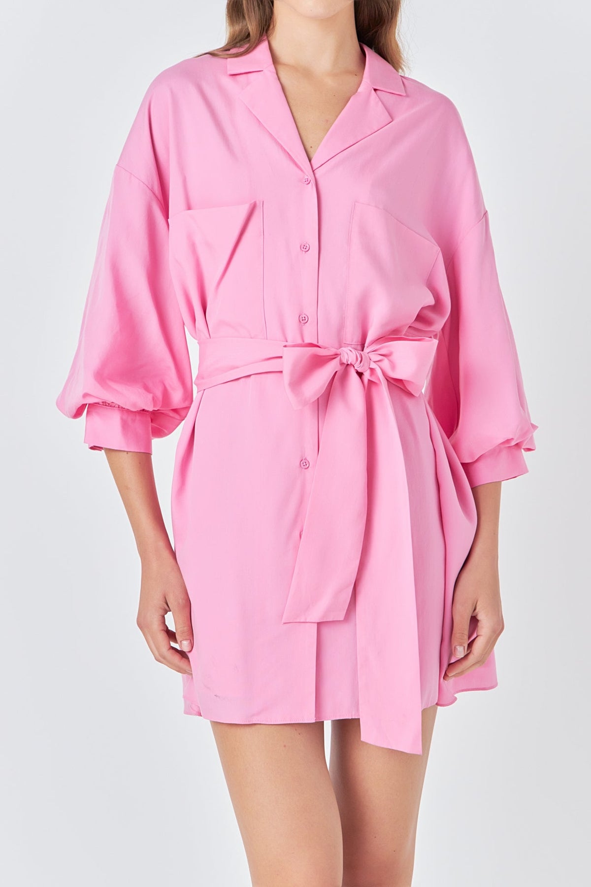 Endless Rose Discount | Belted Mini Shirt Dress