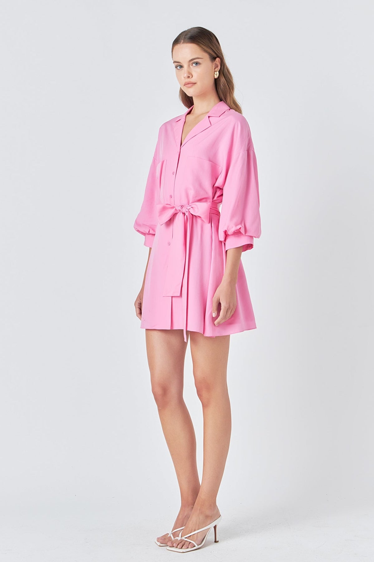 Endless Rose Discount | Belted Mini Shirt Dress