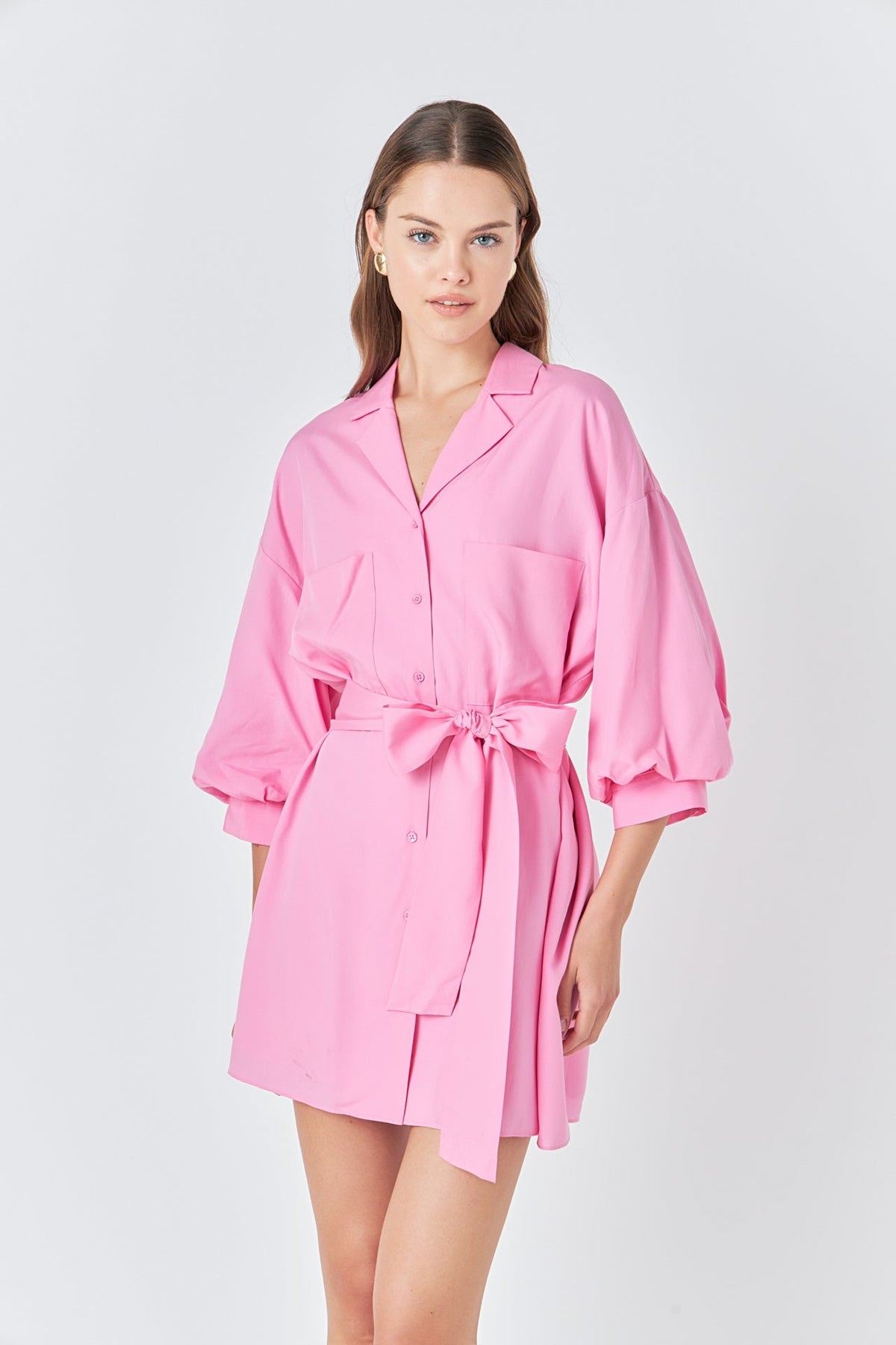 Endless Rose Discount | Belted Mini Shirt Dress