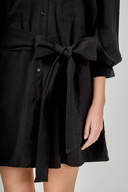 Endless Rose Discount | Belted Mini Shirt Dress