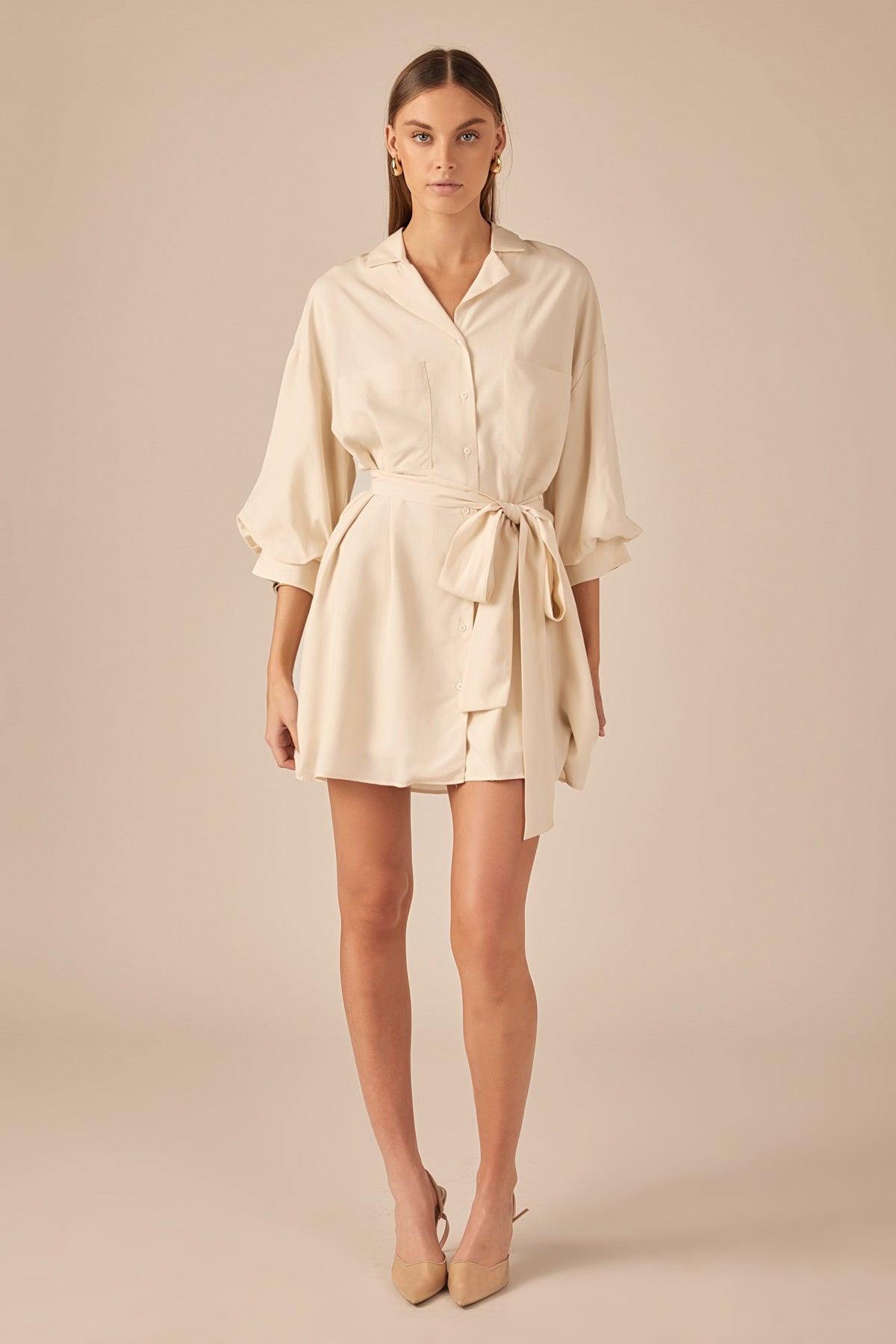 Endless Rose Discount | Belted Mini Shirt Dress