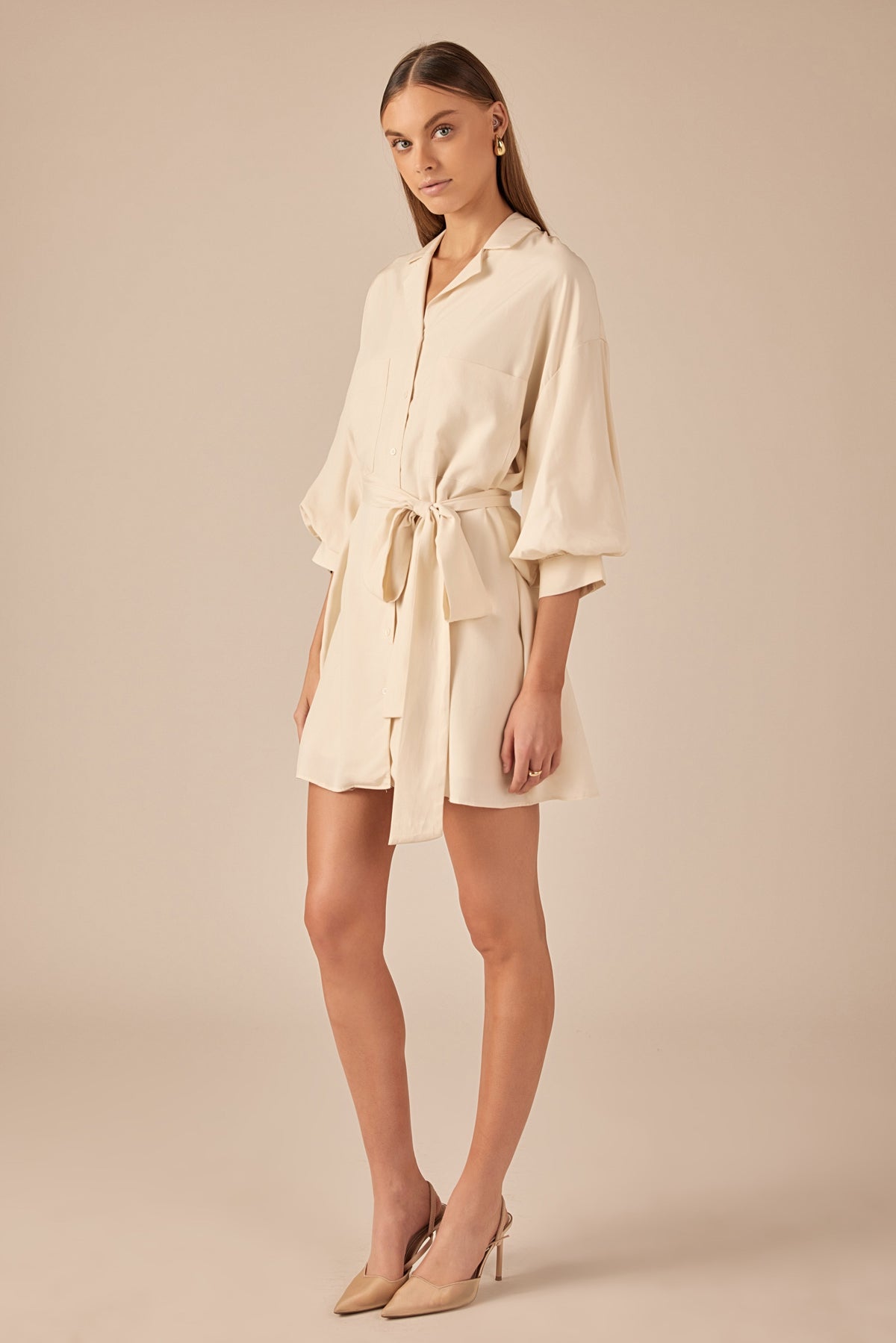 Endless Rose Discount | Belted Mini Shirt Dress
