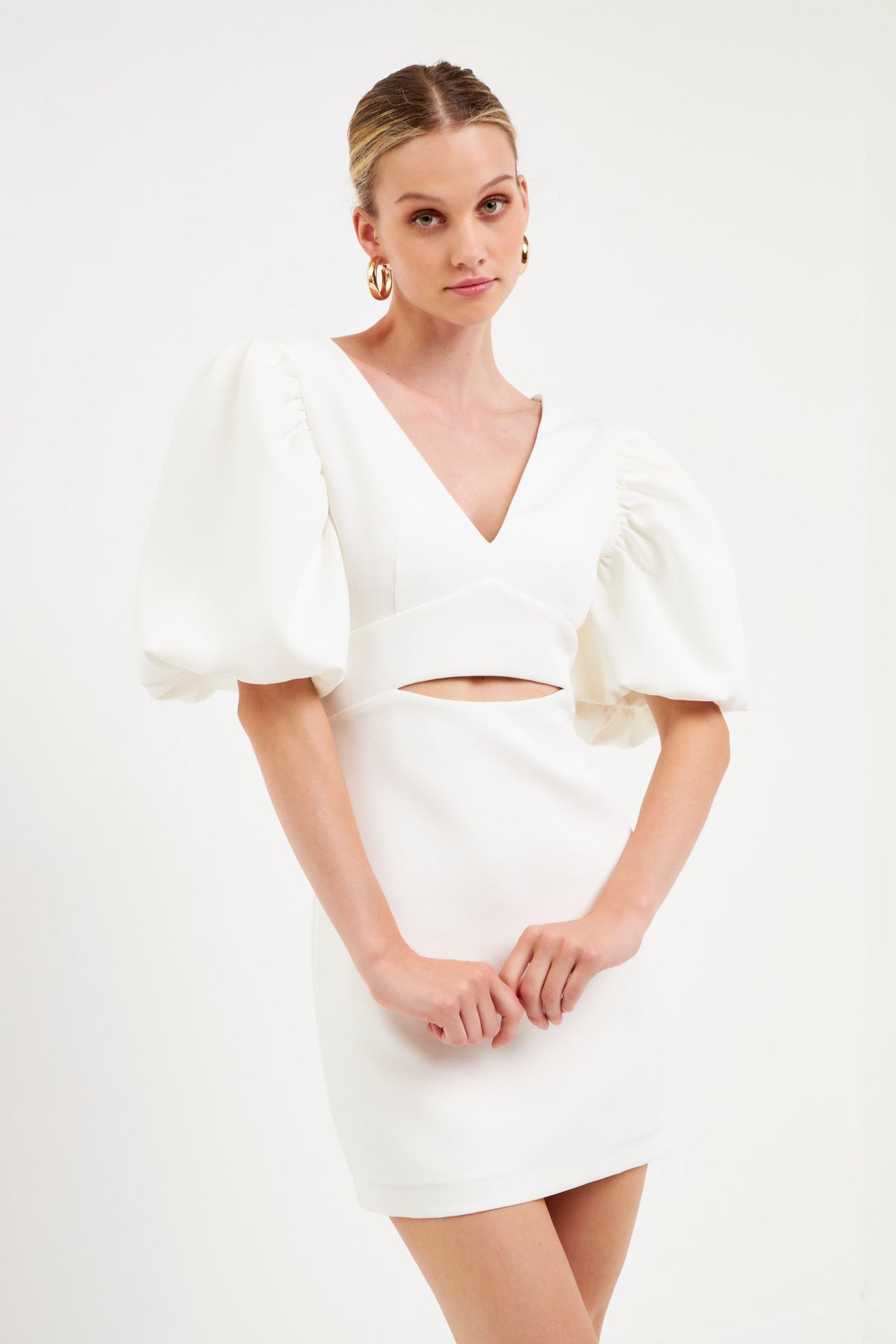 Endless Rose Value | Puff Sleeve Cut Out Mini