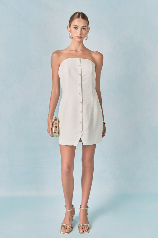 Endless Rose Sale | Linen Strapless Dress