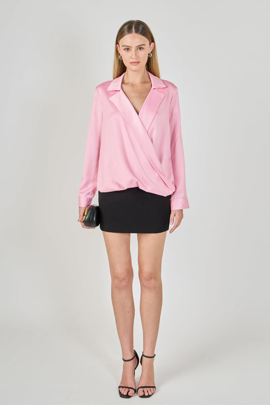 Endless Rose Classic | Wrapped Satin Blouse