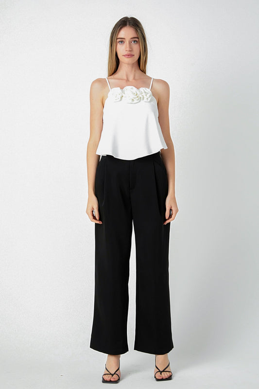 Endless Rose Smart Buy | Corsage Bow Flowy Top