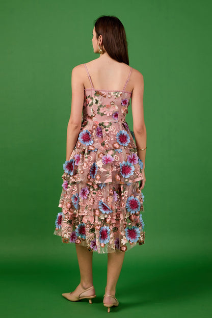 Endless Rose Best Seller | Floral Embroidered Midi Dress