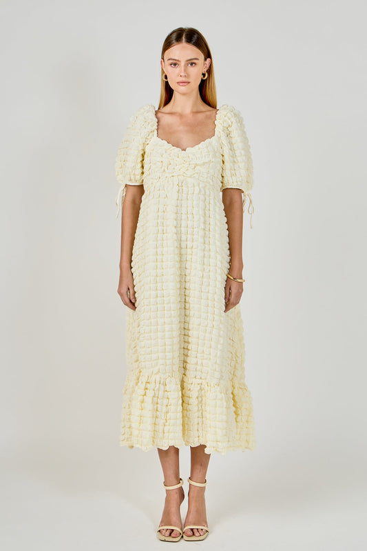 Endless Rose Best Seller | Bubble Puff Sleeve Maxi Dress