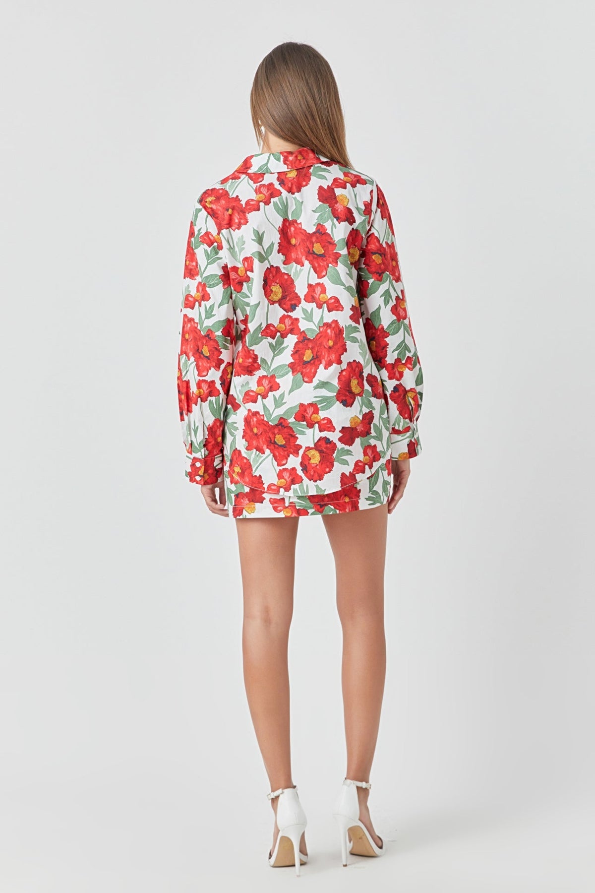 Endless Rose New | Floral Print Cotton Shirt