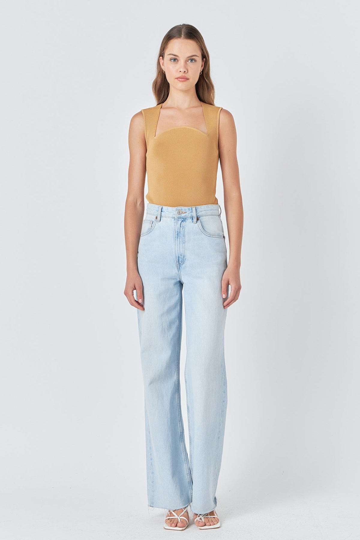 Endless Rose Discount | Ribbed Knit Sleeveless Top