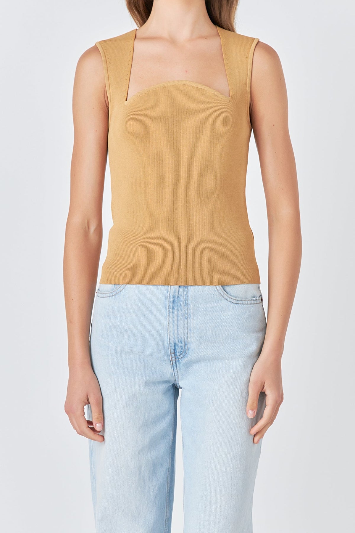 Endless Rose Discount | Ribbed Knit Sleeveless Top