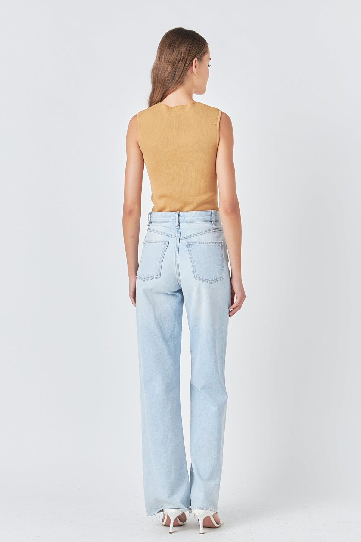 Endless Rose Discount | Ribbed Knit Sleeveless Top