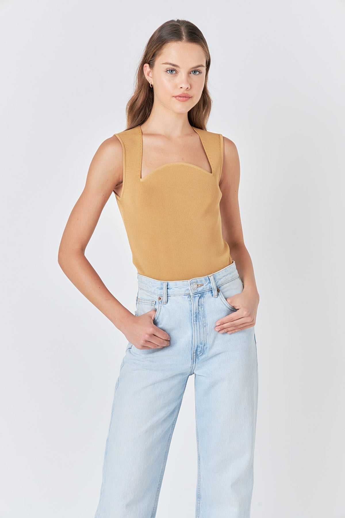 Endless Rose Discount | Ribbed Knit Sleeveless Top