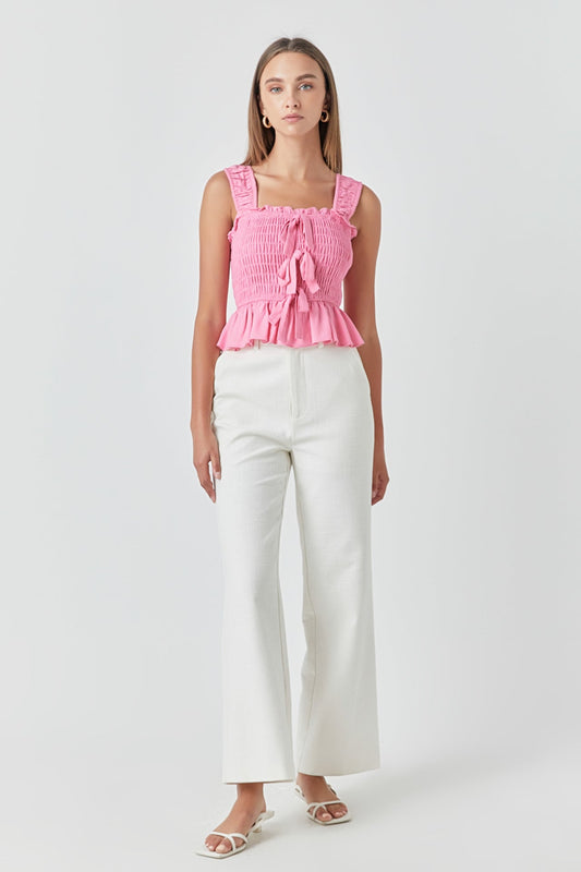 Endless Rose Signature | Bow Smocked Top