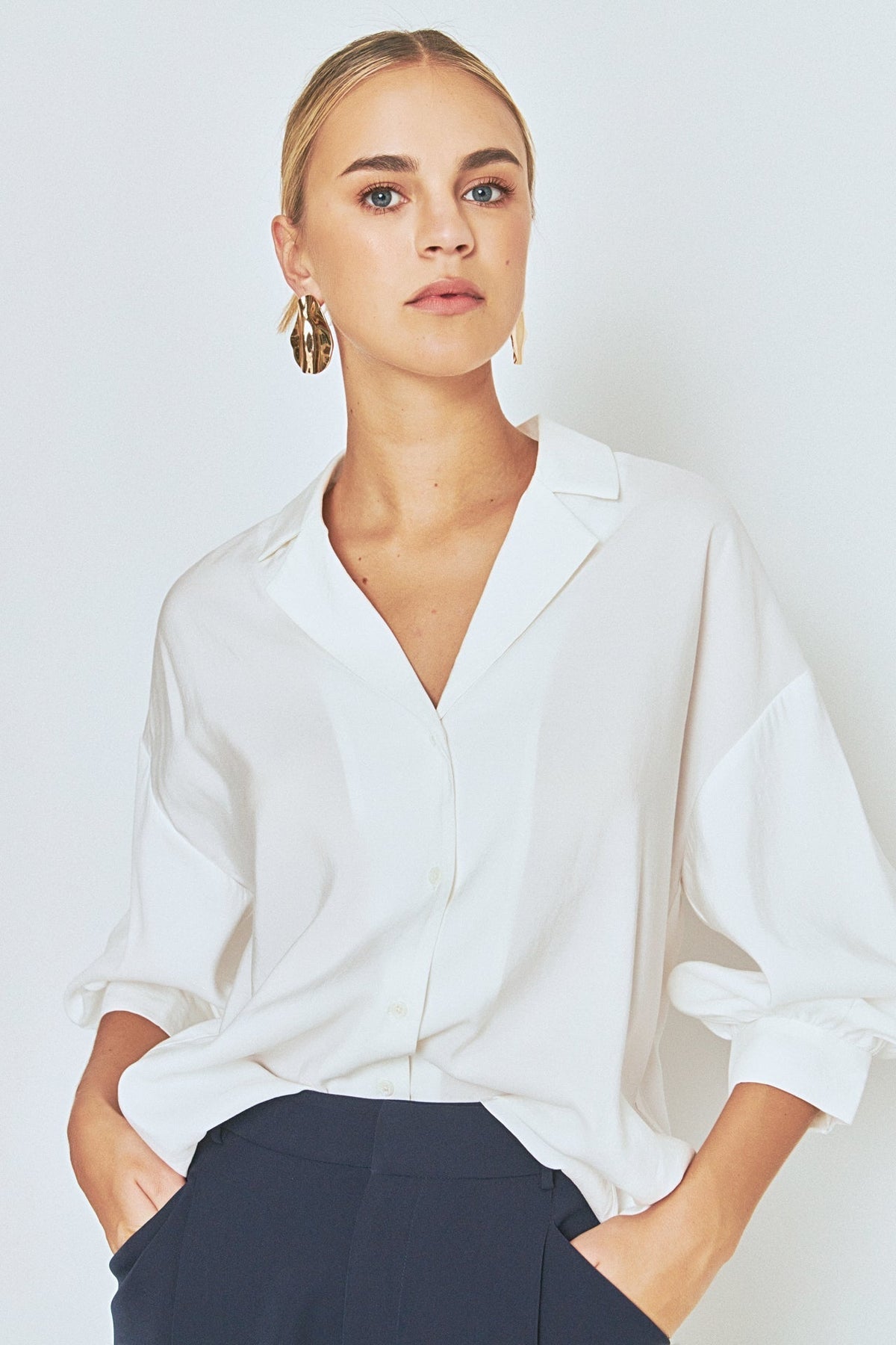 Endless Rose Quality | Button-Up Collared Shirt