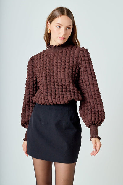 Endless Rose Value | Mock Neck Long-Sleeve Blouse