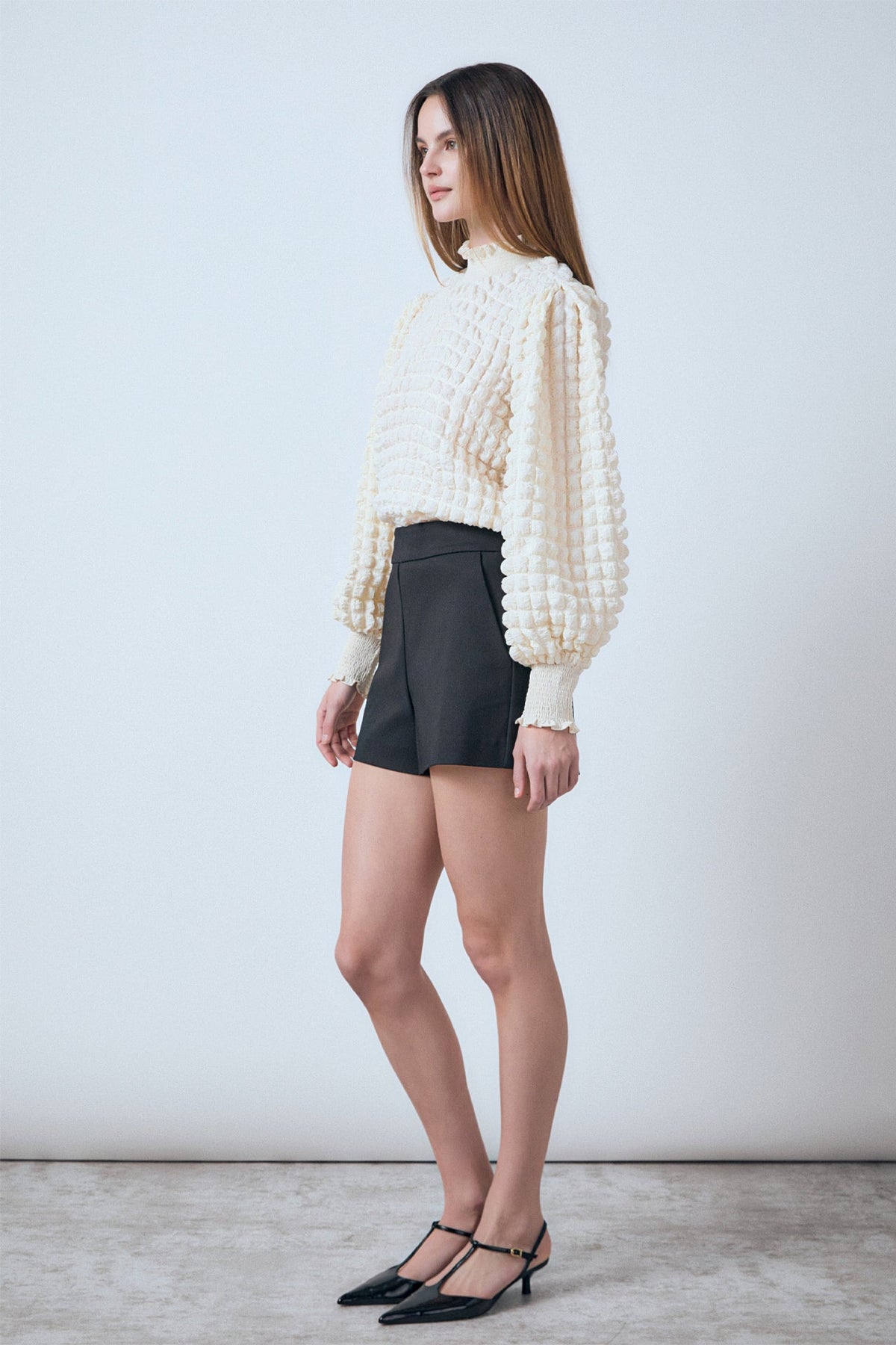 Endless Rose Value | Mock Neck Long-Sleeve Blouse