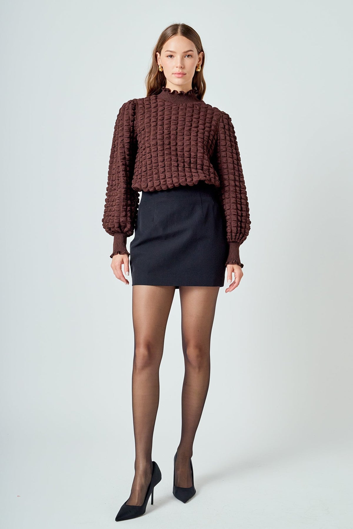 Endless Rose Value | Mock Neck Long-Sleeve Blouse