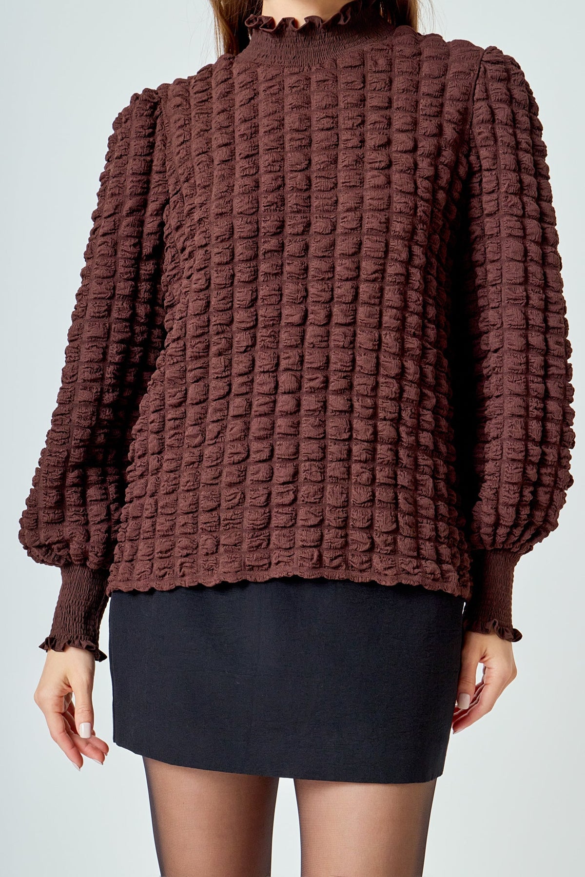 Endless Rose Value | Mock Neck Long-Sleeve Blouse