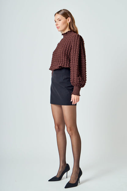 Endless Rose Value | Mock Neck Long-Sleeve Blouse