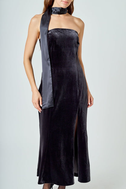 Endless Rose Best Price | Strapless Velvet Maxi Dress