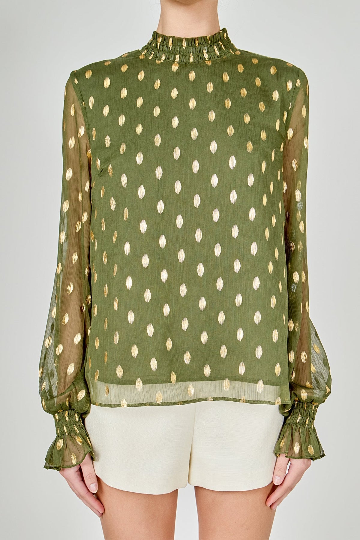 Endless Rose Essential | Polka Dot Chiffon Blouse