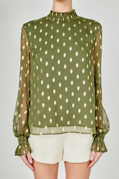 Endless Rose Essential | Polka Dot Chiffon Blouse