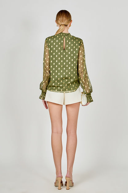 Endless Rose Essential | Polka Dot Chiffon Blouse