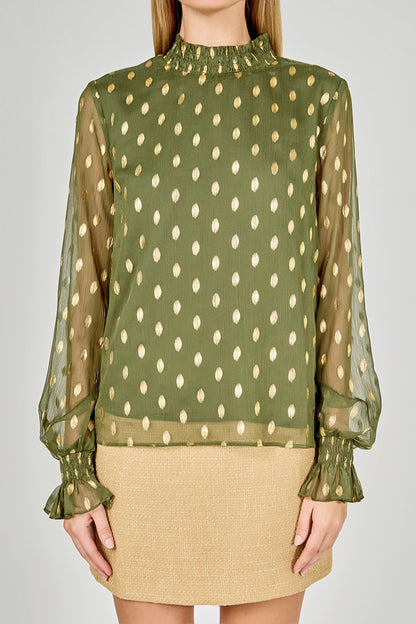 Endless Rose Essential | Polka Dot Chiffon Blouse