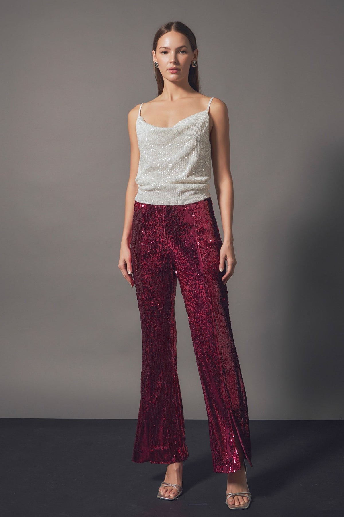 Endless Rose Value | Sequins Cowl Neck Top