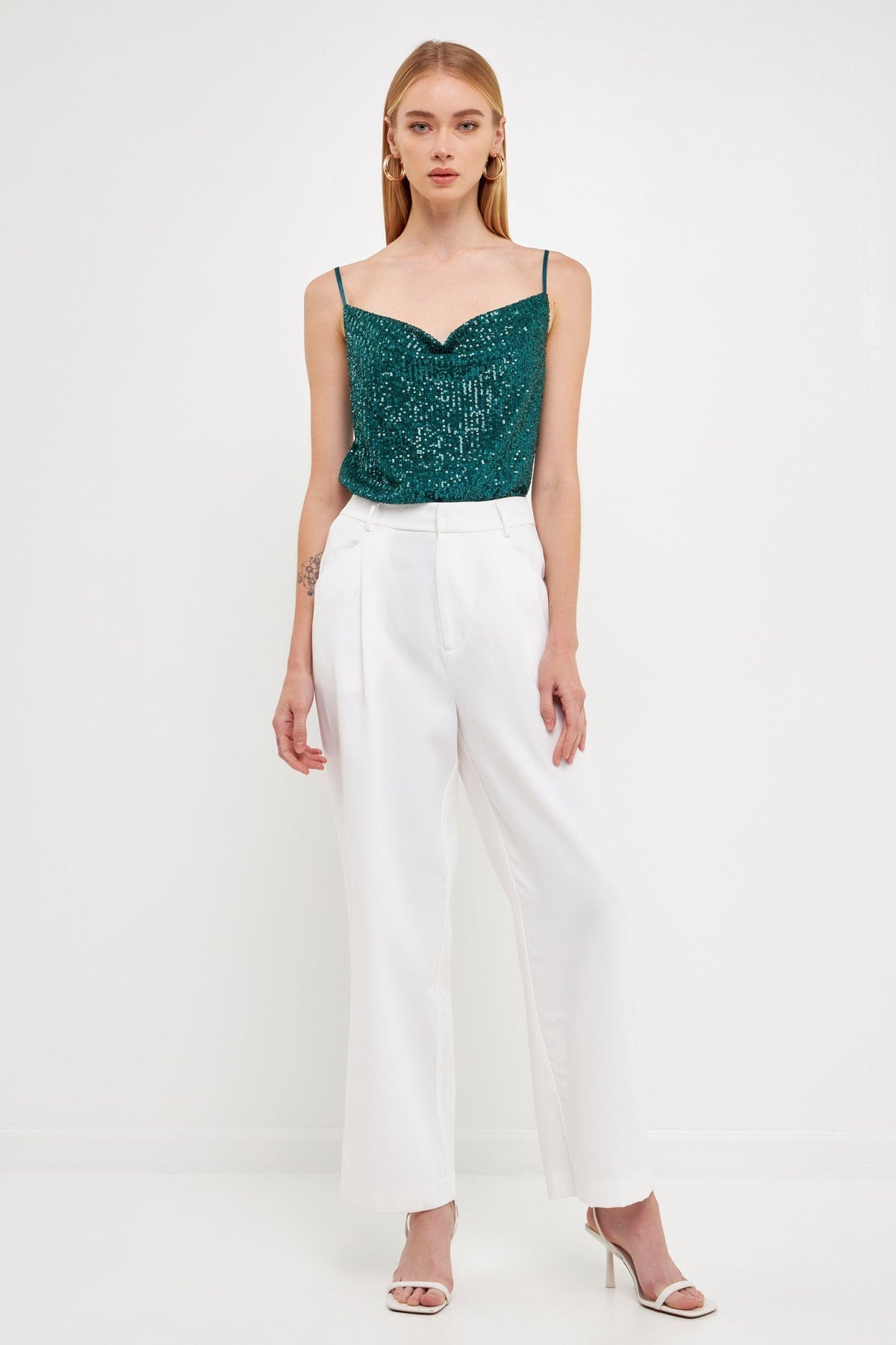 Endless Rose Value | Sequins Cowl Neck Top