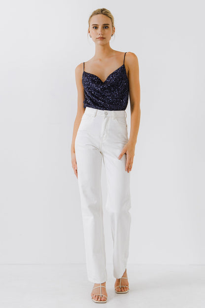 Endless Rose Value | Sequins Cowl Neck Top