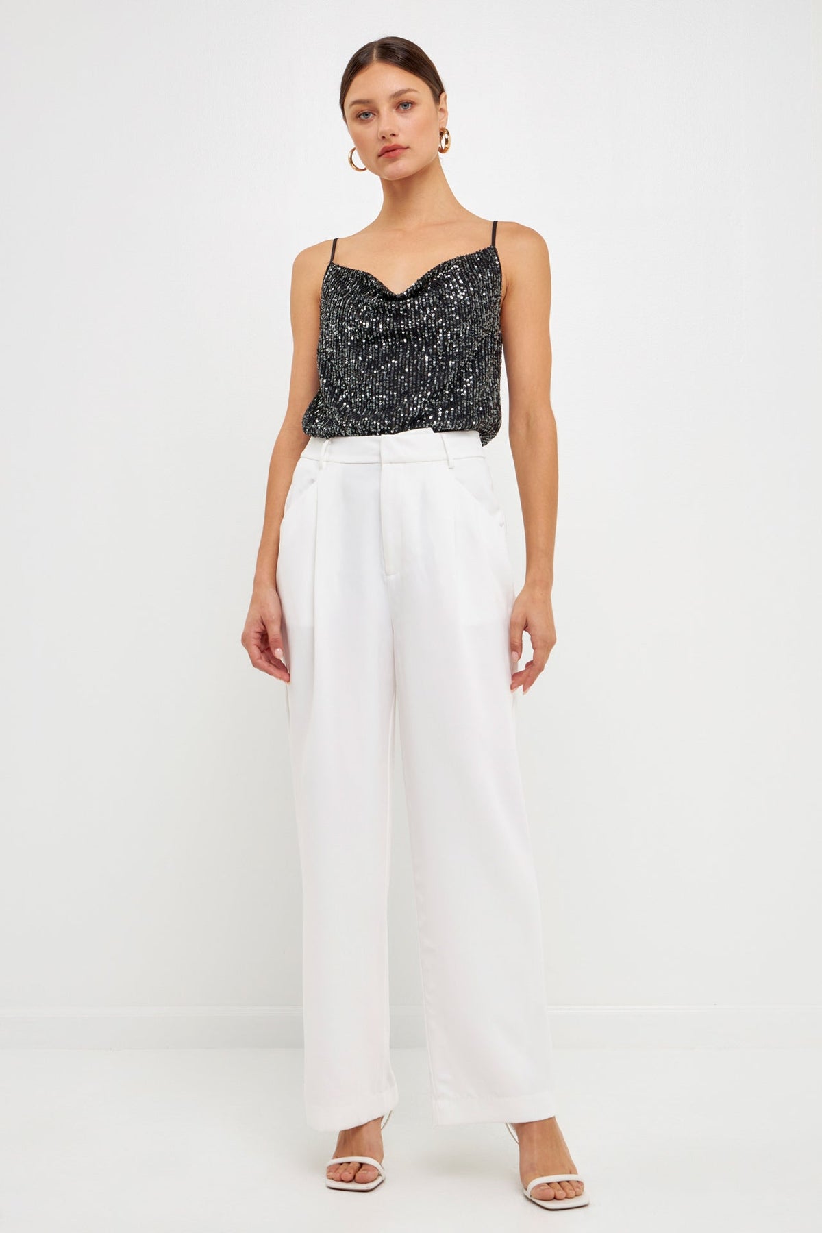 Endless Rose Value | Sequins Cowl Neck Top
