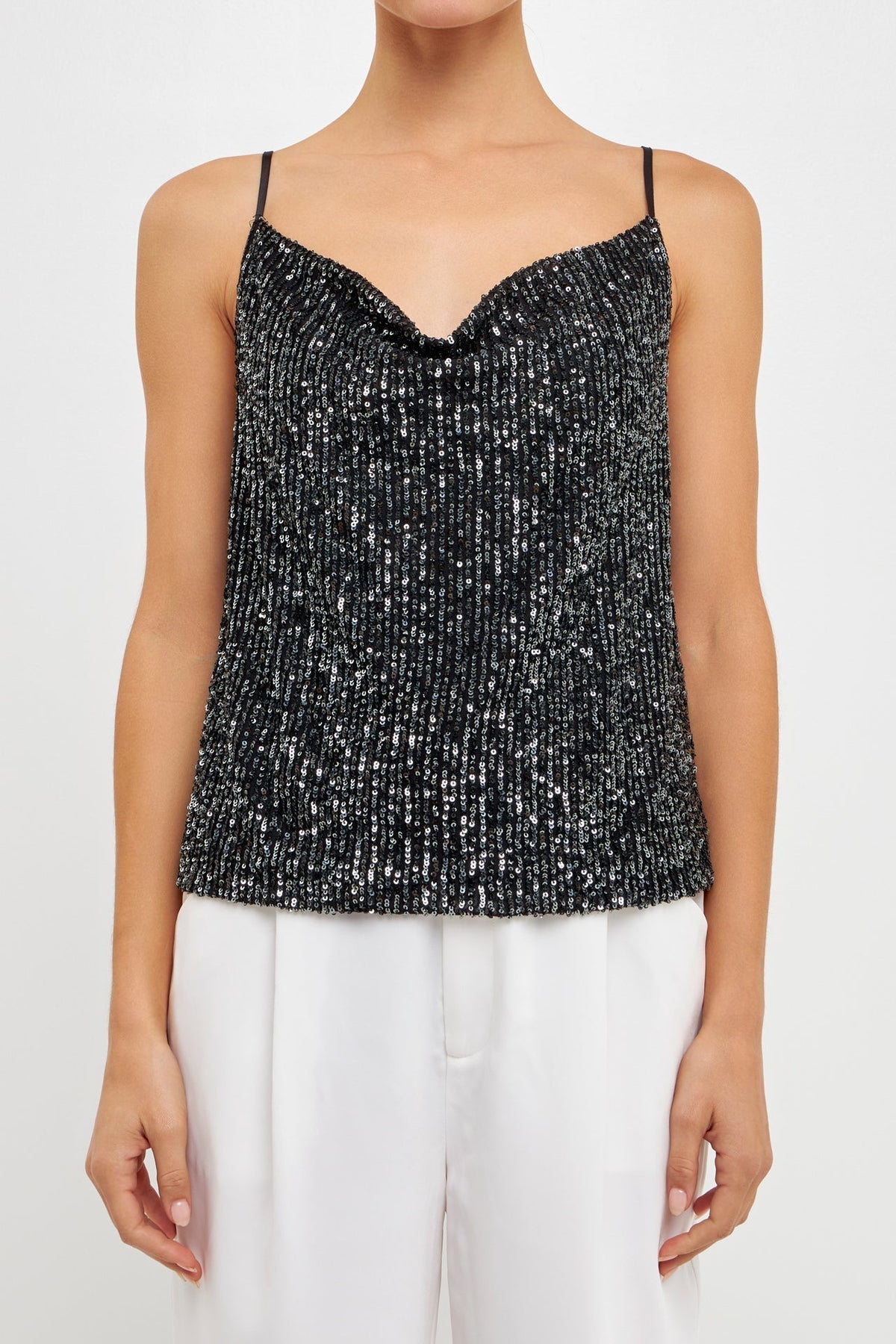 Endless Rose Value | Sequins Cowl Neck Top