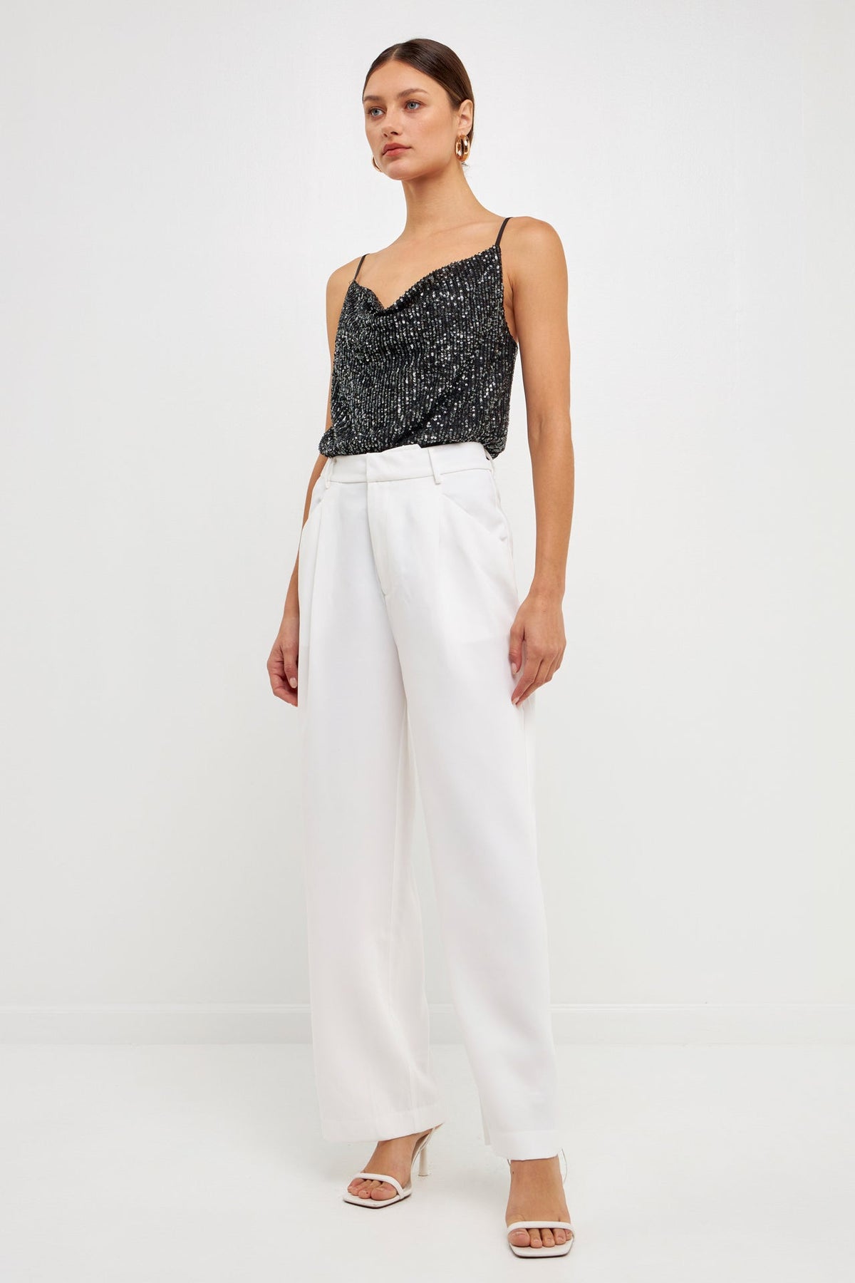 Endless Rose Value | Sequins Cowl Neck Top