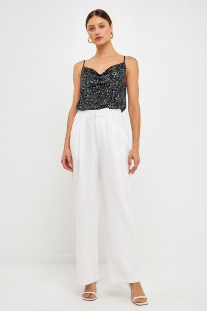 Endless Rose Value | Sequins Cowl Neck Top